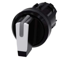 3SU1 002-2BL60-0AA0 Selector switch, illuminable, 22 mm, round, plastic, white