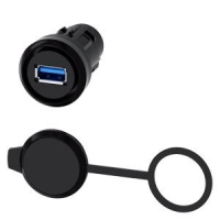 3SU1 900-0GA10-0AA0 lizdas USB 3.0, Ø22 skylei, juodas, IP65