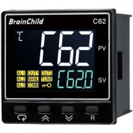 BrainChild C62-41110000 PID temperatūros reguliatorius, 48×48 mm, In=TC/RTD/mA,V, 2 relės išvestys, RS-485 komunikacija