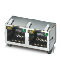CUC-MP-J1ST-A/2R4LT-LED Moduliniai RJ45 PCB jungtys