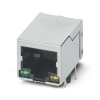CUC-SP-J1ST-A/R4LB-LED Moduliniai RJ45 PCB jungtys