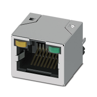 CUC-SP-J1ST-S/R4LT-THR-LED Moduliniai RJ45 PCB jungtys