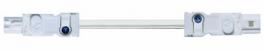 Pratęsimo kabelis 24–48 V DC, VDE, 1 m, 2 × 1,5 mm², baltas, komplektas.