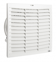 Filtruojantis ventiliatorius su oro sklendėmis, išpūtimo kryptis, modelis FPO 018, 1010 m³/h, 230 V kintamosios srovės, išpjova 291x291 mm, IP 54; sertifikatai: CE, UL, VDE, EAC