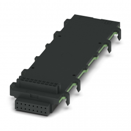 HBUS 107,6-16P-1S BK DIN rail bus connector