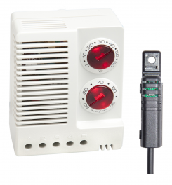 „Hygrotherm ETF 012“, 50–90 % santykinis drėgnumas, 32–140 °F, 100–240 V kintamosios srovės, 2 m ilgio laidas