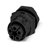 IPD W 5P2,5 F M25 BK jungtis (lizdas) tiesi, 4+PE/17,5A/600V, koduotė - P, push-in pajungimas