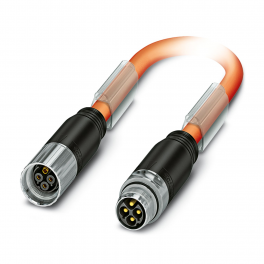 K-3E-M17 M9/2,0-B00/M17 F8 Connector in molded plastic on both sides