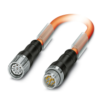 K-7E-M23 M9/5,0-D03/M23 F8 Connector in molded plastic on both sides