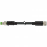 M8 male 0° / M8 female 0° A-cod., Male straight – female straight, PVC 3x0.25, 7000-88001-6100300