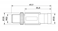 NBC-M12MS/3,0-93B/M12FS Tinklo kabelis
