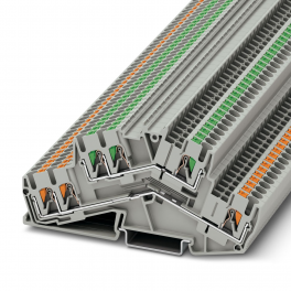 PTTBS 2,5-TWIN/U-OG/O-GN Double-level terminal block