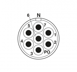 RC-07P1N122100 Device connector front mounting