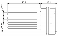 RC-09S1NC2E600 Device connector rear mounting