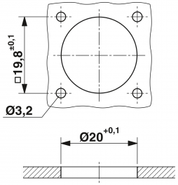 RC-12P1N122S00 Device connector front mounting