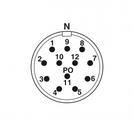 RC-12P2N1280EF Cable connector