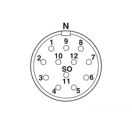 RC-12S1N8AN7FL Cable connector