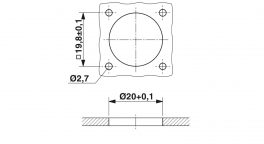 RC-17P1N122200 Device connector front mounting