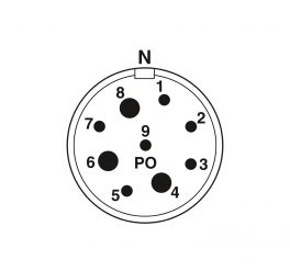 RC-63P1N122300 Device connector front mounting