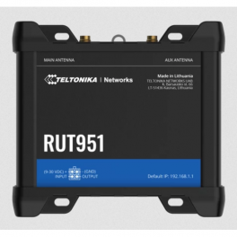 RUT951 belaidis maršrutizatorius (router) 2x SIM, 4G (LTE) Cat4 150Mbps/3G iki 42 Mbps/2G iki 236,8, VPN/WAN/LAN, 1x WAN, 3x LAN, Wi-Fi