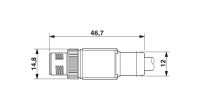 SAC-12P-MS/15,0-PUR/FS SCO Sensor/actuator cable
