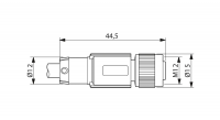 SAC-2P-M12FSB/ 0,3-910/M12FSB Magistralės sistemos kabelis