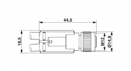 SAC-3P-M12FY/2X0,3PUR/M12MS 24 Sensor/actuator cable