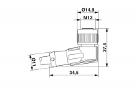 SAC-4P-15,0-PVC/M12FR VA Sensor/actuator cable