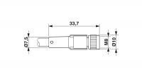 SAC-4P- 5,0-PVC/M 8FS BK Sensor/actuator cable