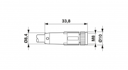 SAC-4P-M 8FS/ 5,0-PUR/M 8FSSH Sensor/actuator cable