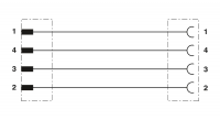 SAC-4P-M12MS/ 3,0-936/BP-M12FS Device connector rear mounting