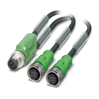 SAC-4P-M12Y/2X 1,0-PUR/M12FSVP Sensor/actuator cable