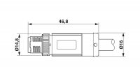 SAC-4P-MS/1,0-28R/MS SCO RAIL Sensor/actuator cable