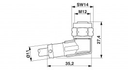 SAC-5P- 2,0-520/M12FR VA Sensor/actuator cable