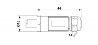 SAC-5P- 5,5-920/M12FS OD magistralės sistemos kabelis
