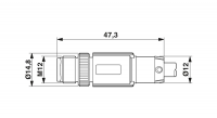 SAC-5P-M12MS/30,0-923/FS S-SV Bus system cable