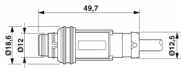 SAC-5P-P12MS/ 0,3-PUR/M12FR Sensor/actuator cable