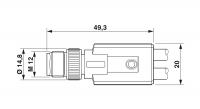 SAC-5P-Y/2X0,6-500/C-1L-Z SCO Sensor/actuator cable