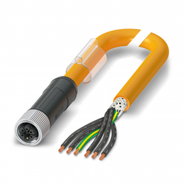 SAC-6P-10,0-PVC/M12FSM PE SH Power cable