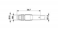 SAC-6P-M 8MS TR 2+3/4+5 Short-circuit connector