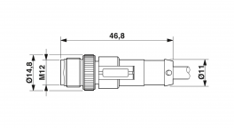 SAC-8P-M12MS/ 1,5-PUR/M12FRC3 Sensor/actuator cable