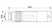 SAC-8P-M8MS/4,6-PUR/M12FR SH Sensor/actuator cable