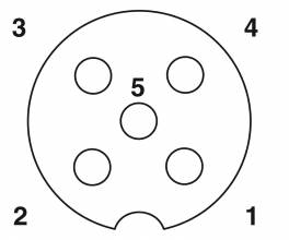 SACC-DSI-FS-5CON-M16/0,5-18AWG Device connector rear mounting