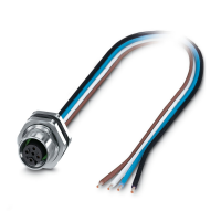 SACC-DSI-M12FS-5P-M16XL/0,5 Device connector rear mounting