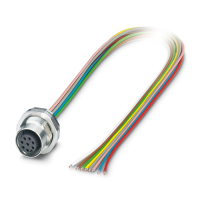 SACC-DSI-M12FS-8CON-PG9/0,5 VA Device connector rear mounting
