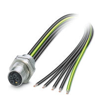 SACC-DSI-M12FSK-4PE-M16XL/1,5 Device connector rear mounting