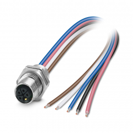 SACC-DSI-M12FSL-4FE-M16XL/0,2 Device connector rear mounting