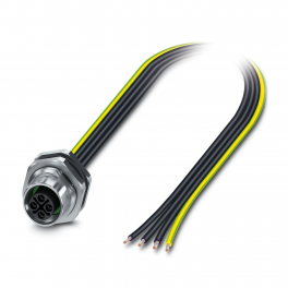 SACC-DSI-M12FSS-4P-M16XL/1,0PE Device connector rear mounting
