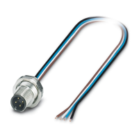SACC-DSI-M12MS-4CON-PG9/0,5 VA Device connector rear mounting