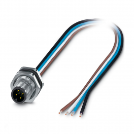 SACC-DSI-M12MS-4P-M16XL/0,5 Device connector rear mounting